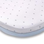 Pack of 2 Blue 100% Cotton Jersey Moses Basket Fitted Sheets Blue