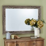 Washed Wood Effect Rectangular Mirror Wood (Brown)