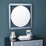 Circle in Square Mirror Silver