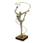 5A Fifth Avenue Resin Gymnast Sculpture Silver