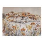 Contemporary Harbour Orange Canvas Orange