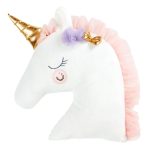 Unicorn Shaped Cushion White