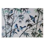 Zen Bird Canvas Blue