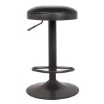 Terni Black Adjustable Bar Stool Black
