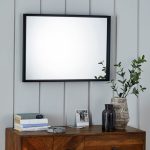 Essentials Over Mantle Small Black Mirror Cream