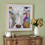 Colourful Cow Framed Print NA