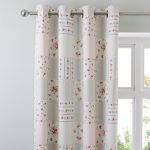 Katy Rabbit Blackout Eyelet Curtains Pink
