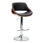 Trento Black Adjustable Gas lift Bar Chair Black