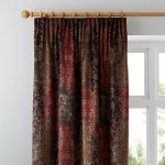 Belmont Burgundy Velvet Pencil Pleat Curtains Burgundy