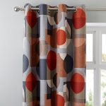 Elements Oscar Eyelet Curtains Orange