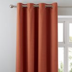 Tyla Paprika Blackout Eyelet Curtains Red
