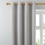 Ella Grey Eyelet Curtains Grey