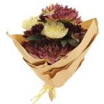 Cream and Plum Floral Bouquet Multi Coloured