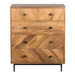 Finchley 5 Drawer Chest Wood (Brown)
