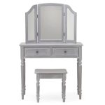 Lucy Cane Grey Dressing Table Set Slate (Grey)