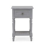 Lucy Cane Grey Nightstand Slate (Grey)