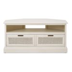 Lucy Cane Cream Corner TV Stand Slate (Grey)