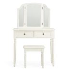 Lucy Cane Cream Dressing Table Set White