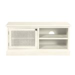 Lucy Cane Cream TV Stand White