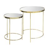 Ritz Mirrored Nest of Tables Gold