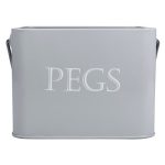 Utility Pegs Grey Storage Tin Grey