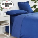 Non Iron Play Dye Navy Flat Sheet Navy
