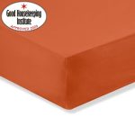 Non Iron Plain Paprika 25cm Fitted Sheet Paprika