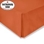 Non Iron Plain Dye Paprika Pleated Divan Paprika