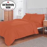Non Iron Plain Dye Paprika Duvet Cover Paprika