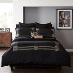 5A Fifth Avenue Hera Black 100% Cotton Duvet Cover Black