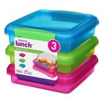 Sistema Set Of 3 Sandwich Boxes Blue, Green and Pink