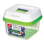 Sistema Freshworks 591ml Square Food Storage Box Clear