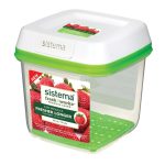 Sistema Freshworks 1.5L Square Food Storage Box Clear
