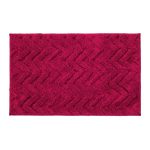Chevron Sculptured Cerise Bath Mat Cerise (Pink)