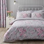 Rosemont Grey Duvet Cover and Pillowcase Set Grey