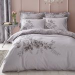 Erika Grey Reversible Duvet Cover and Pillowcase Set Grey