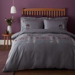 Sofia Grey Duvet Cover and Pillowcase Set Grey