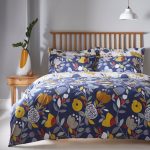 Elements Pomegranate Reversible Duvet Cover and Pillowcase Set Blue