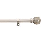 Mosaic Satin Steel Eyelet Curtain Pole Dia. 28mm Satin Steel