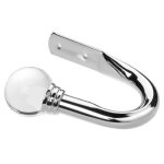 Glass Ball Chrome Holdbacks Stainless Steel