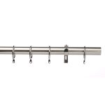 Mix and Match Satin Steel Extendable Curtain Pole 25/28mm Stainless Steel