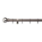Mercury Gunmetal Extendable Curtain Pole Dia. 25/28mm Polished Gunmetal