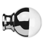 Mix and Match Dipped Glass Ball Finials Chrome