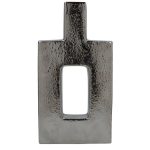 5A Fifth Avenue Ceramic Chrome Bottle Sculpture Silver