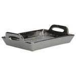 Ceramic Silver Dimple Tray Silver