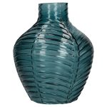 Wide Bottle Teal Vase Teal (Blue)