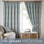 Lucetta Duck Egg Pencil Pleat Curtains Duck Egg (Blue)
