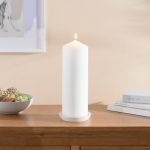 Essentials White Pillar Candle White