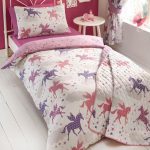 Portfolio Home Kids Club Divine Unicorns Duvet Cover and Pillowcase Set Pink / White