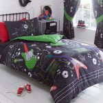Portfolio Home Kids Club Guitar Rock Duvet Cover and Pillowcase Set Dark Blue